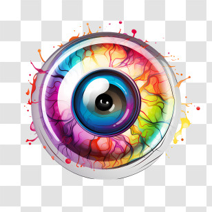 Halloween Eyeball - Abstract Colorful Eye Illustration With Vivid Colors Transparent PNG