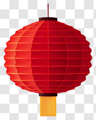 Red Paper Lantern - Traditional Red Lantern For Celebrations Transparent PNG