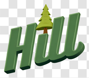 Hill Logo - Hill 3D Green Logo Transparent PNG