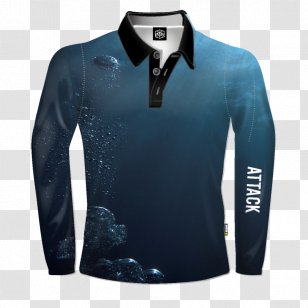 Long-sleeved T-shirt Clothing - Shirt - Deep Water Transparent PNG