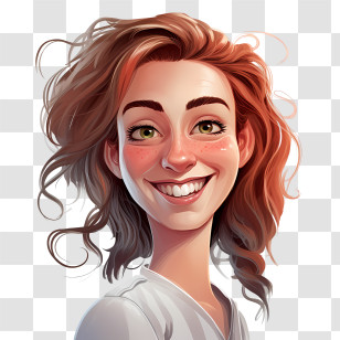 Smiling Girl
 - Smiling Cartoon Woman Transparent PNG