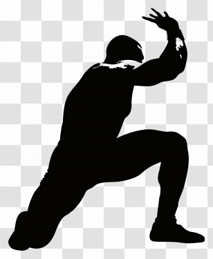 Wrestling Man Silhouette - Strong Man Silhouette Transparent PNG