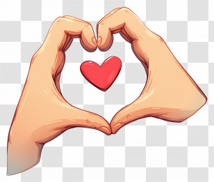 Finger - Hands Forming Heart Illustration Transparent PNG