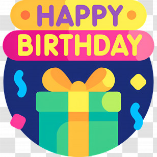 Happy Birthday - Birthday Gift With Happy Birthday Message Transparent PNG