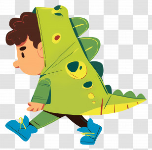 Cartoon Boy - Child In Dinosaur Costume Transparent PNG