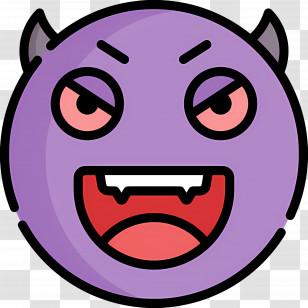 Emoji Devil - Purple Devil Emoji Transparent PNG