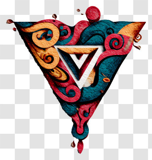 Life Symbol - Colorful Abstract Triangle Design Transparent PNG