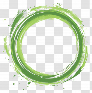 Green Circle Frame - Green Paint Splash Circular Design Transparent PNG