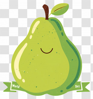 World Pear Day - Green Pear Illustration For World Day Transparent PNG