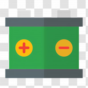 Battery Energy Storage - Green Battery Icon With Plus And Minus Transparent PNG