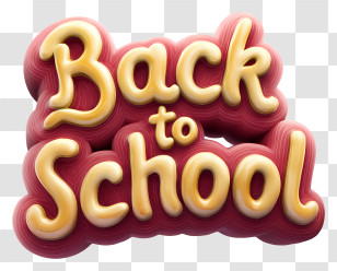 Word Back To School - Back To School Text Design Transparent PNG