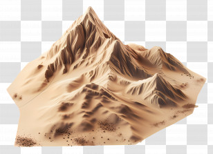 Mountain Desert - 3D Rendered Arid Mountain Landscape Transparent PNG