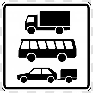 Bus Traffic Sign Truck Overtaking Road - Roadworks - Signs Transparent PNG