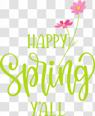 Happy Spring Spring Transparent PNG