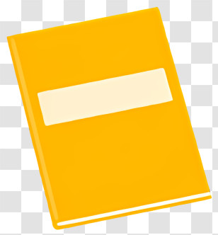Book - Yellow Notebook With Blank Label Transparent PNG