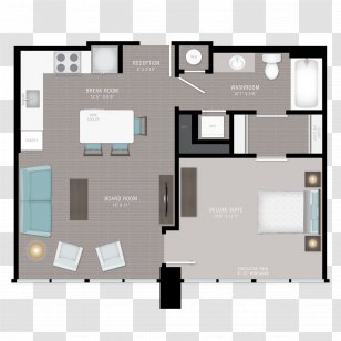 The Office Apartments Floor Plan Renting Lease - Real Estate - Three Rooms And Two Transparent PNG