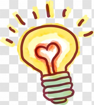 Incandescent Light Bulb Love Image Design - Frame - Animated Transparent PNG