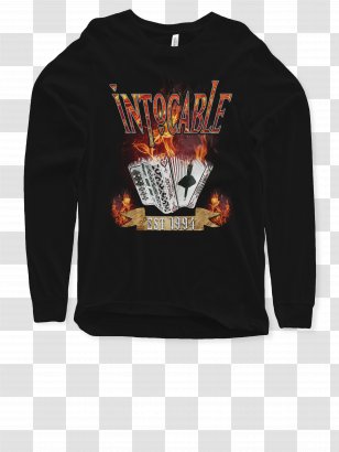 Long-sleeved T-shirt Hoodie Crew Neck - Cartoon - Accordion Transparent PNG