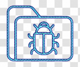 Folder Icon Cyber Icon Virus Icon Transparent PNG