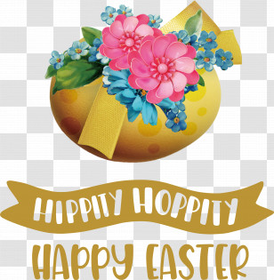 Hippity Hoppity Happy Easter Transparent PNG
