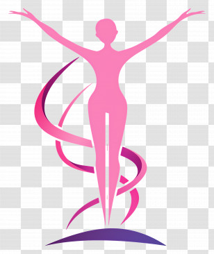 Weight Loss - Elegant Pink Silhouette Transparent PNG
