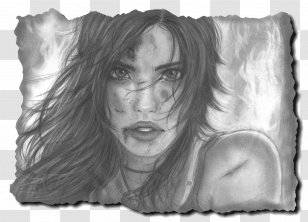 Tomb Raider Lara Croft Drawing Art Sketch - Pillow Transparent PNG