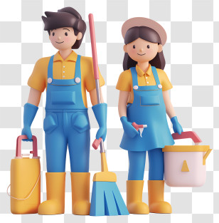 Housekeeping - Cleaning Workers In Uniform Transparent PNG