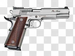 Smith & Wesson SW1911 Pistol .45 ACP 9xd719mm Parabellum - Action - Handgun Transparent Background Transparent PNG