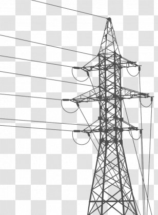 Overhead Power Line Electric Transmission Clip Art Tower High Voltage Transparent PNG