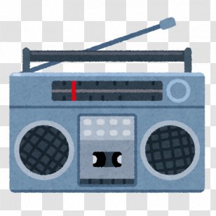 Radio Boombox Compact Cassette Magnetic Tape Stereophonic Sound - Communication Device Transparent PNG