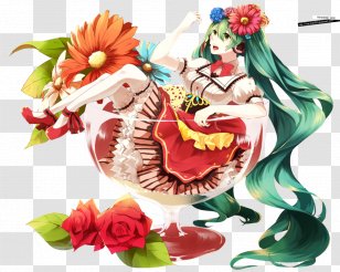 Floral Design Hatsune Miku Cut Flowers Flower Bouquet - Character Transparent PNG