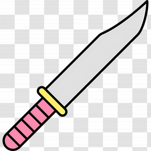 Dagger - Sharp Knife With Pink Handle Transparent PNG