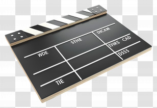 Clapper Board - Classic Film Clapperboard For Movie Sets Transparent PNG