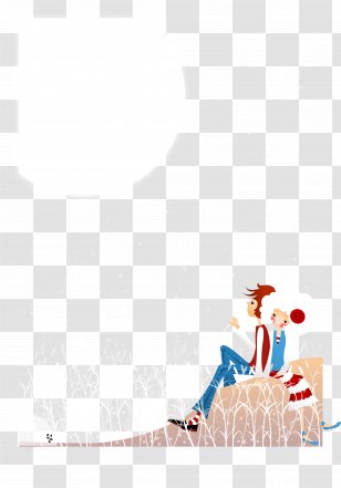 Cartoon Drawing Illustration - Significant Other - Vector Couple Back To Transparent PNG