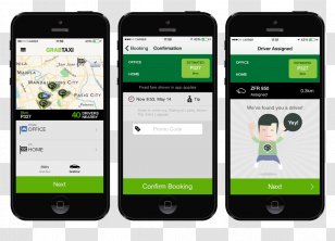Grab Taxi E-hailing - Telephony Transparent PNG