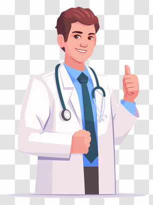Cartoon Doctor - Friendly Cartoon Male Doctor Illustration Transparent PNG
