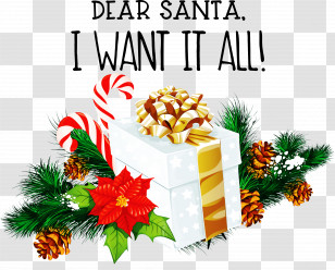 Dear Santa Christmas Transparent PNG