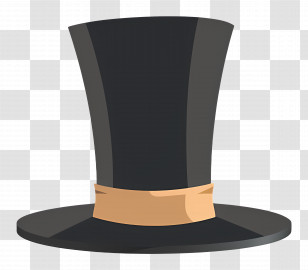 Top Hat - Classic Black Formal Top Hat Transparent PNG