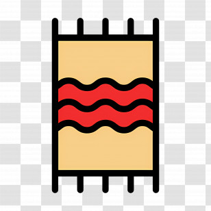 Beach Mat - Patterned Woven Rug Transparent PNG