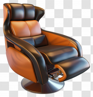 Recliner - Modern Leather Reclining Chair Design For Comfort Transparent PNG