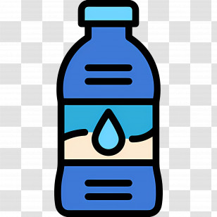 Water Bottle - Cartoon Water Bottle Illustration Transparent PNG