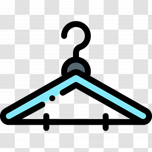 Clothes Hanger - Simple Iconic Design Of Clothes Hanger Transparent PNG