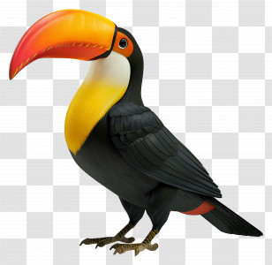 Toucan Bird - Tropical Toucan Bird With Vibrant Beak Transparent PNG