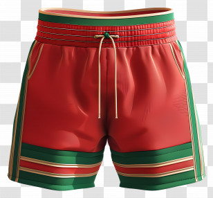 Red Shorts - Red And Green Sports Shorts Transparent PNG