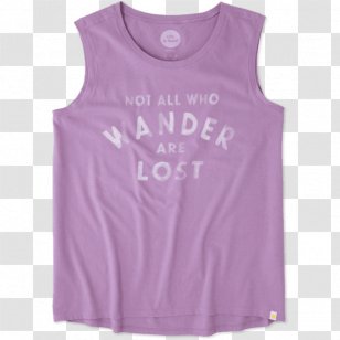 Gilets T-shirt Sleeveless Shirt - Violet Transparent PNG