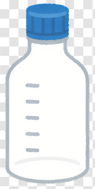 Medical Elements - Measuring Bottle With Blue Cap Transparent PNG