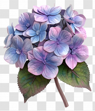 3d Flower - Purple Hydrangea Bouquet Illustration Transparent PNG