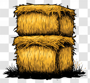 Stack Of Hay - Stacked Hay Bales Illustration Transparent PNG