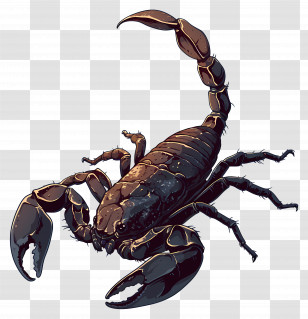 Scorpion Tattoo - Realistic Scorpion Illustration Transparent PNG