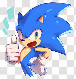 Sonic The Hedgehog - Dynamic Blue Hedgehog Character In Action Transparent PNG